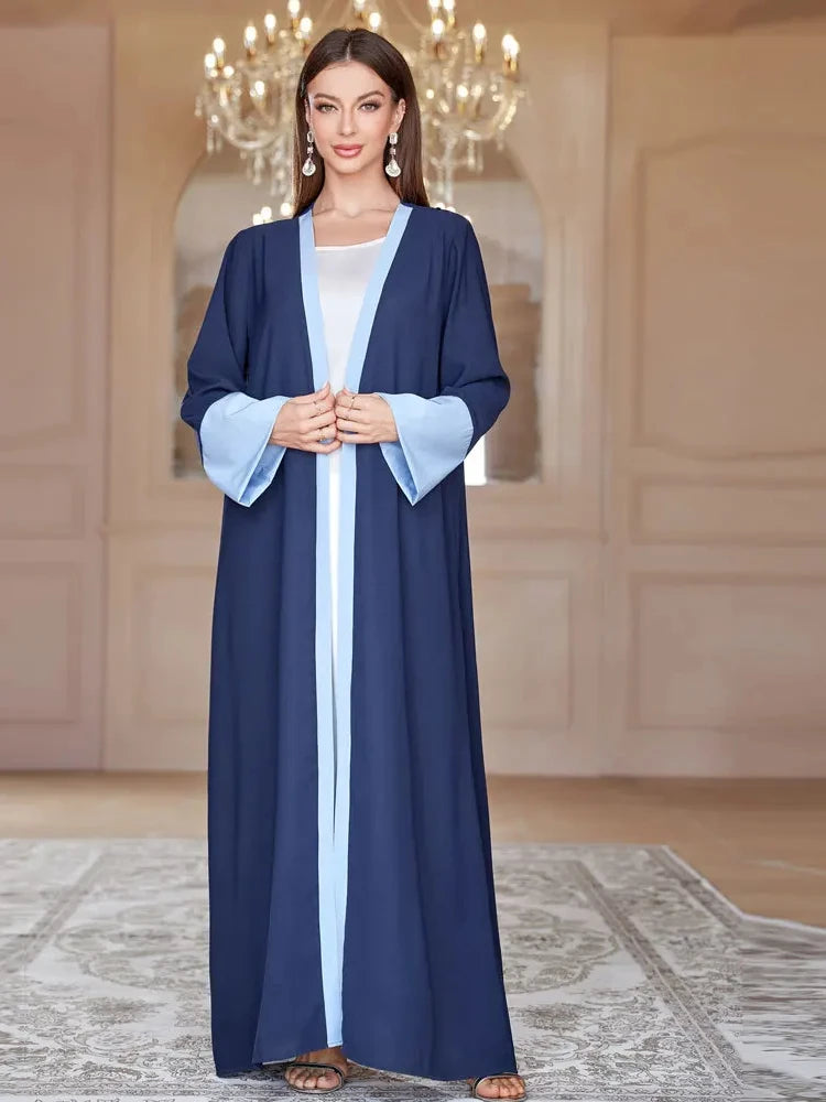 Muslimische Abaya für Frauen mit Schal Eid Langarm Marokko Arab Party kleid lange Robe Vestidos Dubai Abayas bescheidene Kaftan Kleider