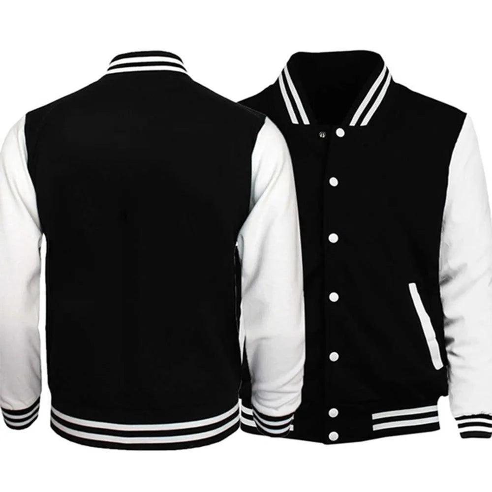 Neue Mode Klassische Design Varsity Jacke Herbst männer Casual Farbe Block Button Up Jacke Für Frühling Herbst Schule Baseball S-XXL