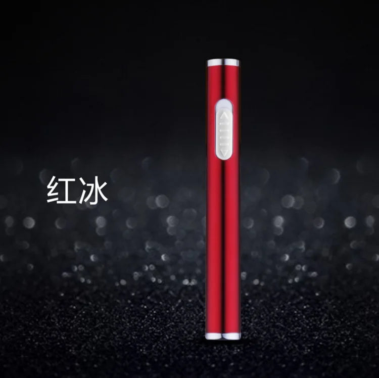 Mini-Zylinderstreifen, elektronisches Wolframdraht-Feuerzeug, USB wiederaufladbar, flammenlose Feuerzeuge, intelligente Fingerabdruck-Zündung als Geschenk