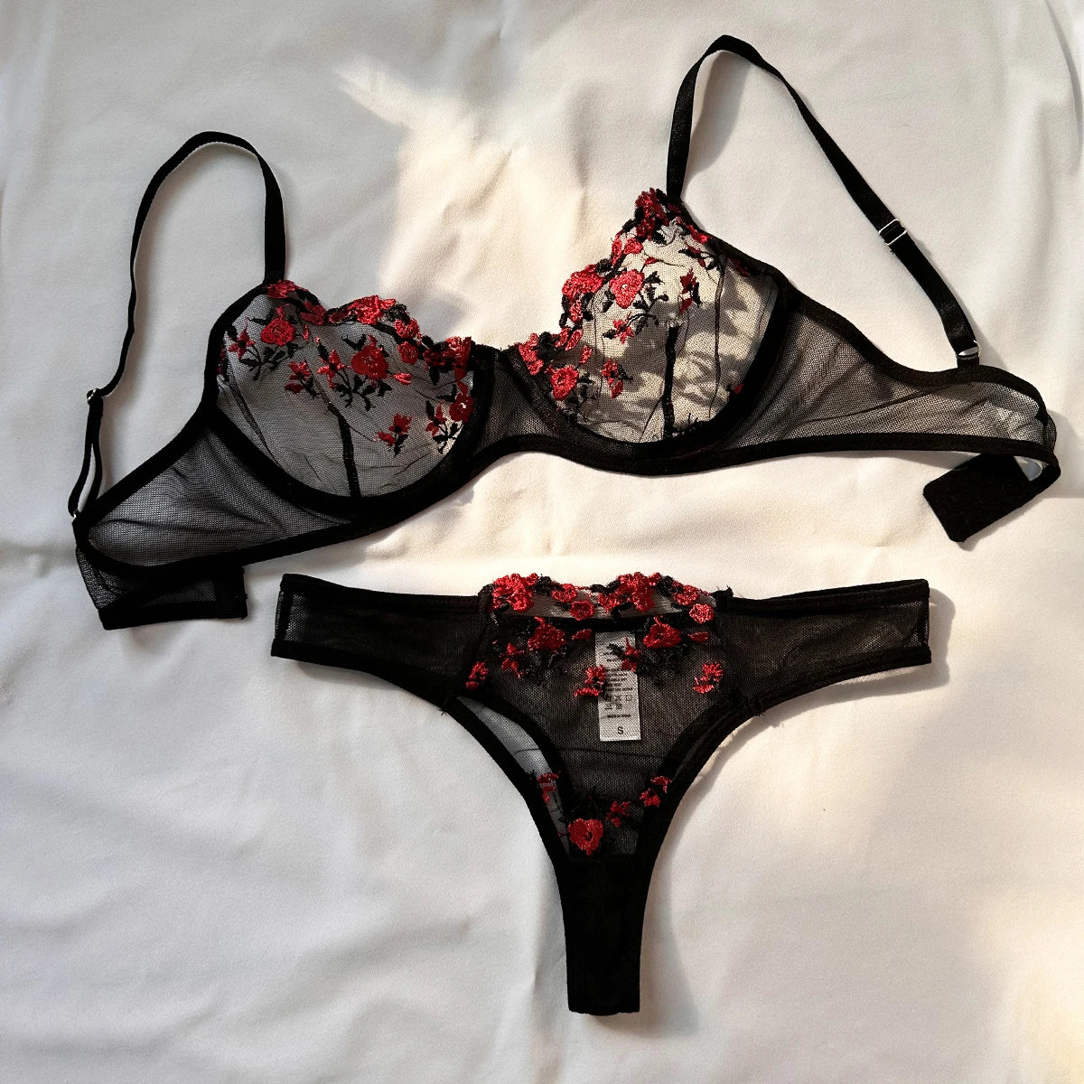 Sexy Set Damenunterwäsche, exotisches emotionales BH-Set, bestickter Druck, Büstenhalter, Dessous-Set, Damen-Set, Push-Up, dünnes Bralette