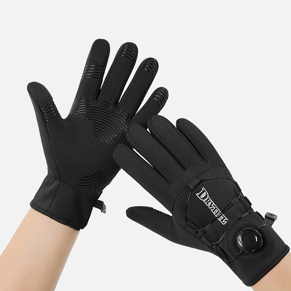GTUBIKE 1 Paar Winter-Fahrradhandschuhe, warm, wasserdicht, winddicht, Unisex, mit Touchscreen für Outdoor-Reiten, Skifahren, Laufen, Fahrrad