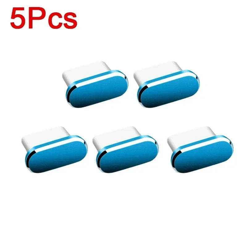1/5PCS Typ C Metall Staub Stecker Für Samsung Xiaomi Huawei Universal Typ-C Lade Port Schutz Stopper anti-Staub Staubdicht