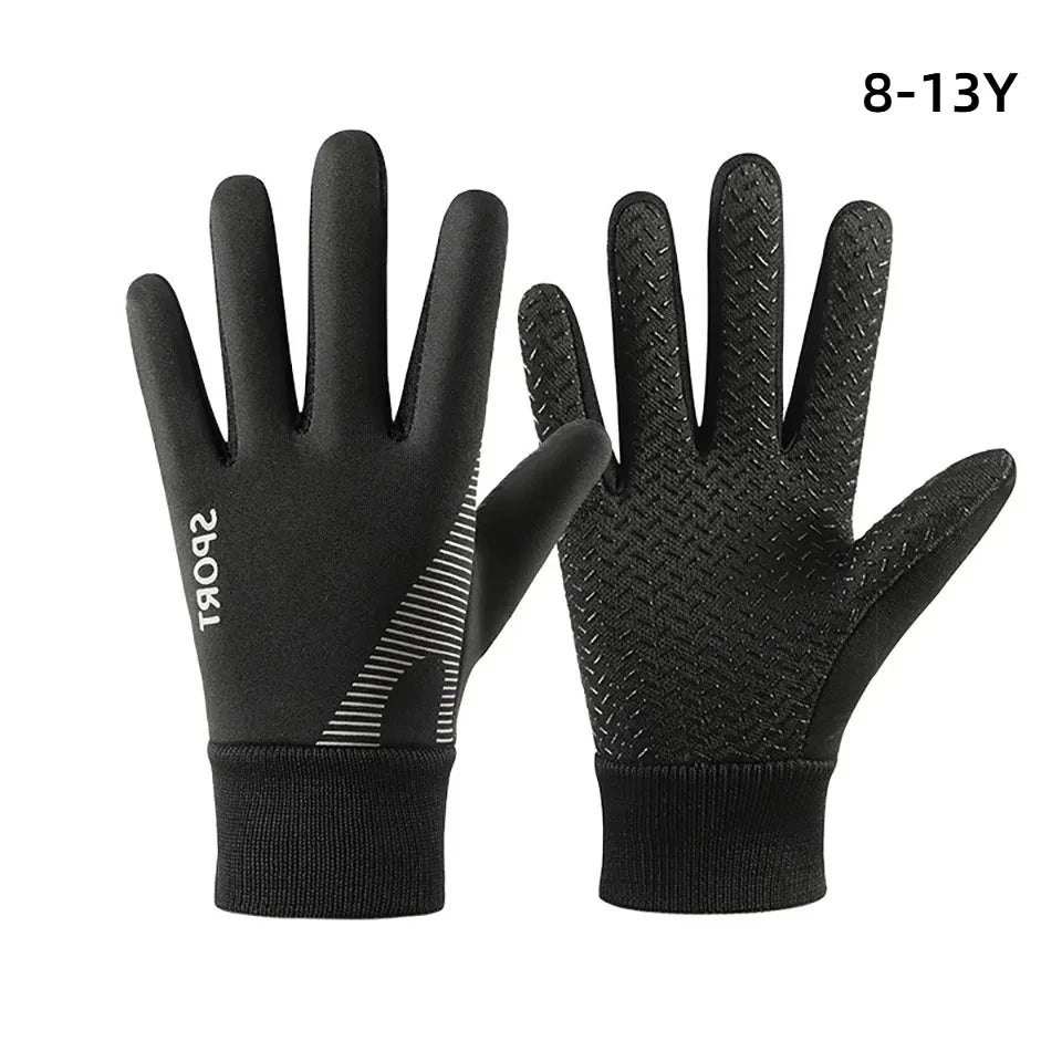 1 Paar warme Winter-Sporthandschuhe für Kinder – wasserabweisende Kinderhandschuhe für kaltes Wetter, Alter 5–13 Jahre, Jungen und Mädchen
