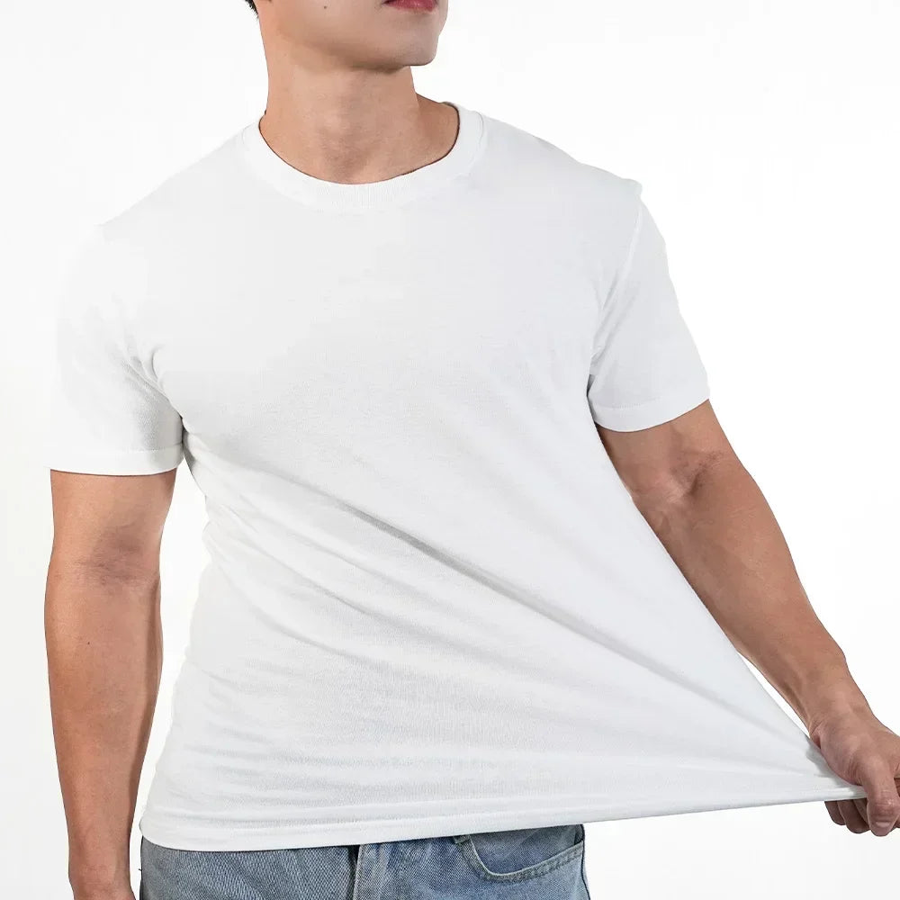 Männer Frauen O Neck T-shirt Hohe Qualität Baumwolle T Einfarbig Kurzarm T Shirts Schwarz Weiß Atmungsaktive Kleidung Paar Tops