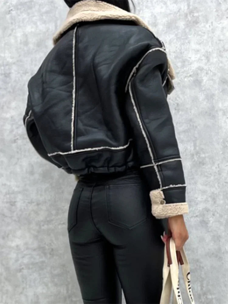 2025 mode Frauen Jacken Herbst Winter Mäntel Gothic Grunge Lange Sleeve Zipper Crop Tops Oberbekleidung Weibliche Windjacke Harajuku