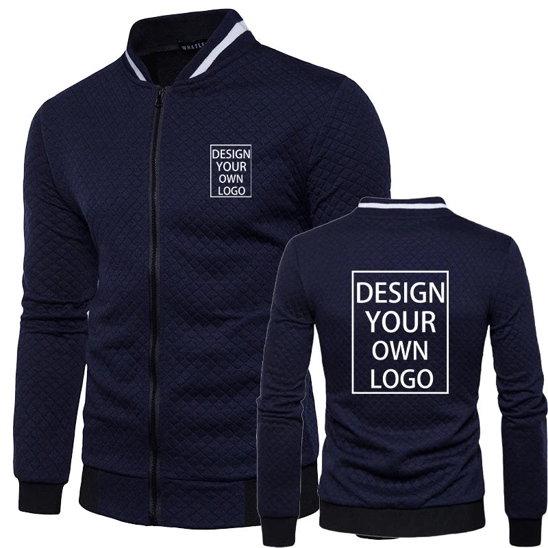 Maßge schneiderte Männer Herbst neue einfarbige Jacke Mantel lässige Outdoor-Kleidung neue Mode Slim Fit Sport Reiß verschluss Jacke