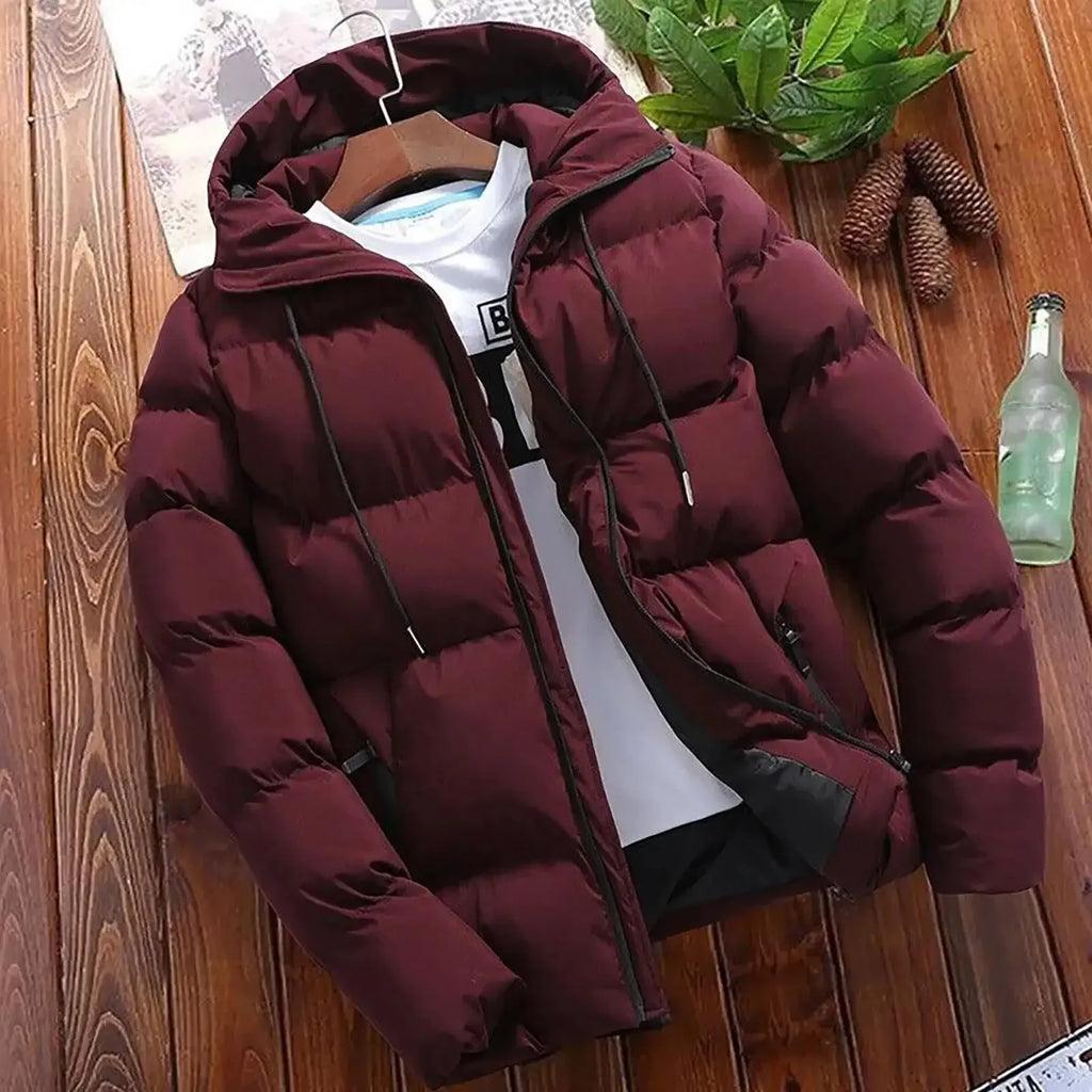 Modische Herrenjacke für Herbst/Winter 2025, lässiger, bequemer Mantel – warm im Freien mit Kappen-Design – Business-Herren-Stil