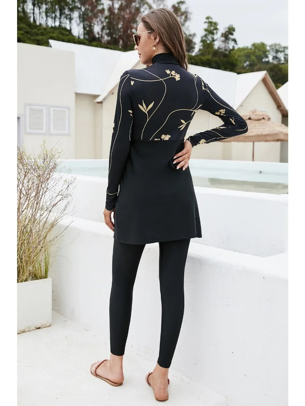 Abaya Burkini Muslimische Damen-Bademode, vollständig bedeckend, bescheidenes Musulman, 2-teiliges Set, Badeanzug, Badeanzug, bescheidene Badebekleidung, islamisch, 2026