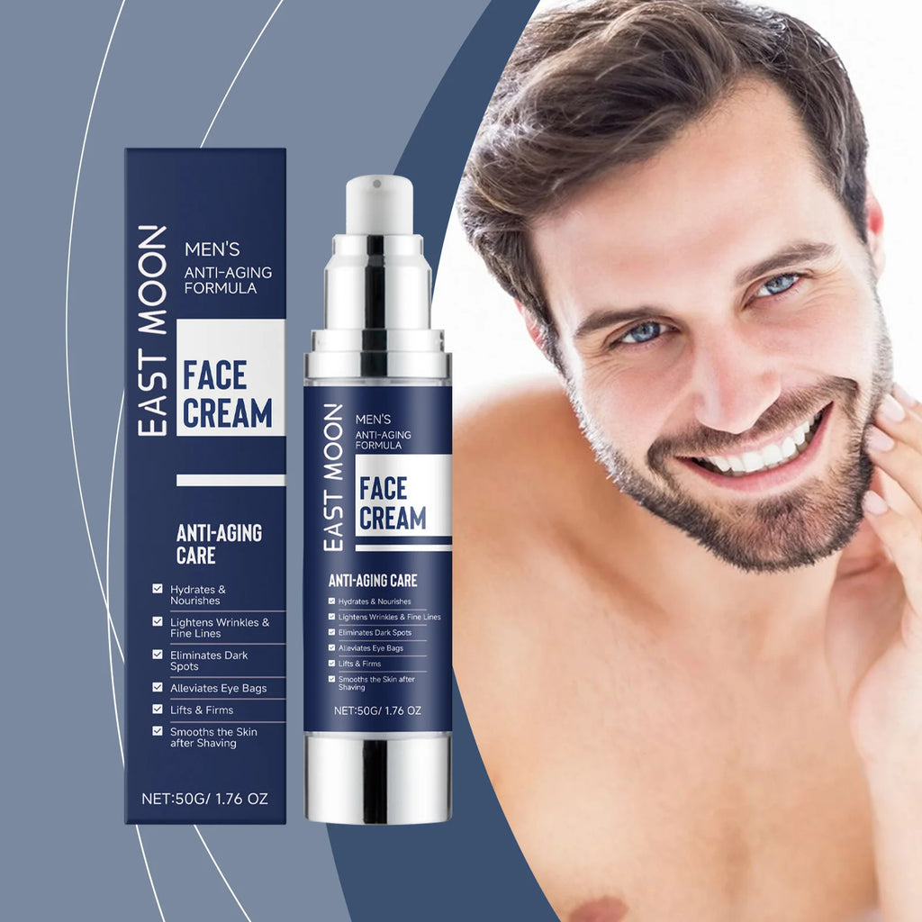 Feuchtigkeitscreme für Herren, Anti-Falten-Straffung, feuchtigkeitsspendend, nährend, leicht, tägliche Gesichtspflege für glatte, jugendliche Haut