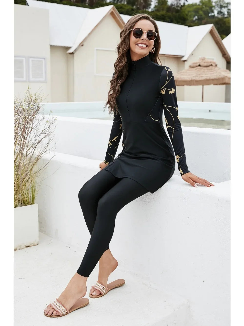 Abaya Burkini Muslimische Damen-Bademode, vollständig bedeckend, bescheidenes Musulman, 2-teiliges Set, Badeanzug, Badeanzug, bescheidene Badebekleidung, islamisch, 2026