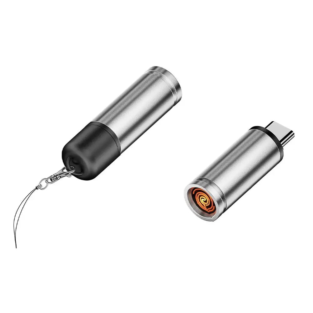 Elektrisches Feuerzeug, Typ-C-Kabelfeuerzeug für iPhones, 15/16 Tablets, sicher, winddicht, mit wiederaufladbarem flammenlosem Zünder