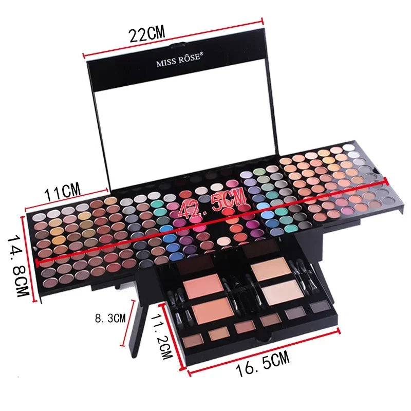 180 Farben Make-up-Palette Geschenk Lidschatten Puder erröten Lippenstift Kosmetik Kit Augen primer leuchtende Lidschatten-Palette Make-up-Set