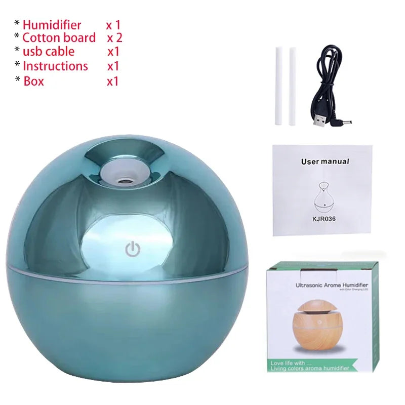 200 ml USB Aroma Ätherisches Öl Diffusor Ultraschall Mini Luftbefeuchter Luftreiniger 7 Farbwechsel LED Nachtlicht für Office Home