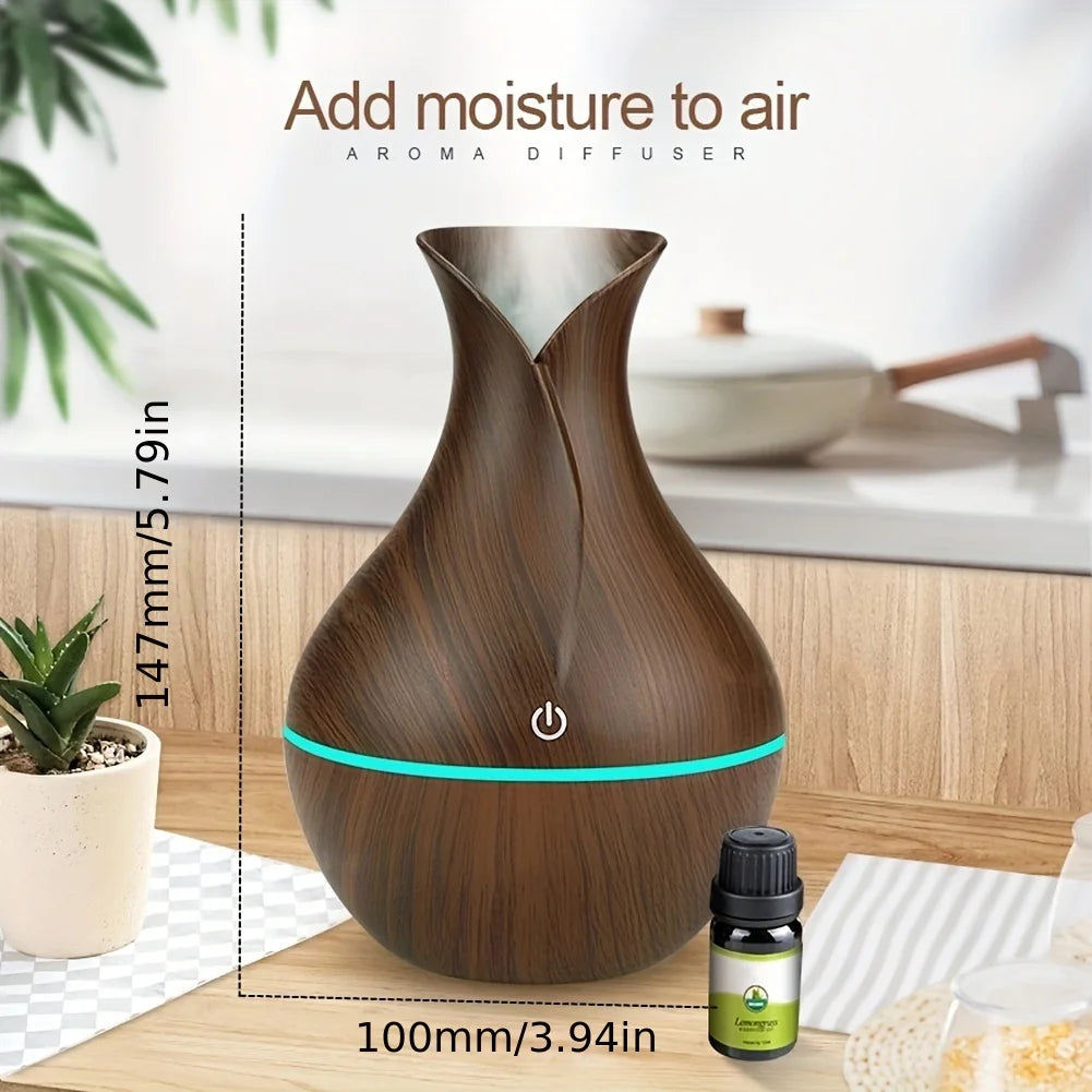 200 ml USB Aroma Ätherisches Öl Diffusor Ultraschall Mini Luftbefeuchter Luftreiniger 7 Farbwechsel LED Nachtlicht für Office Home