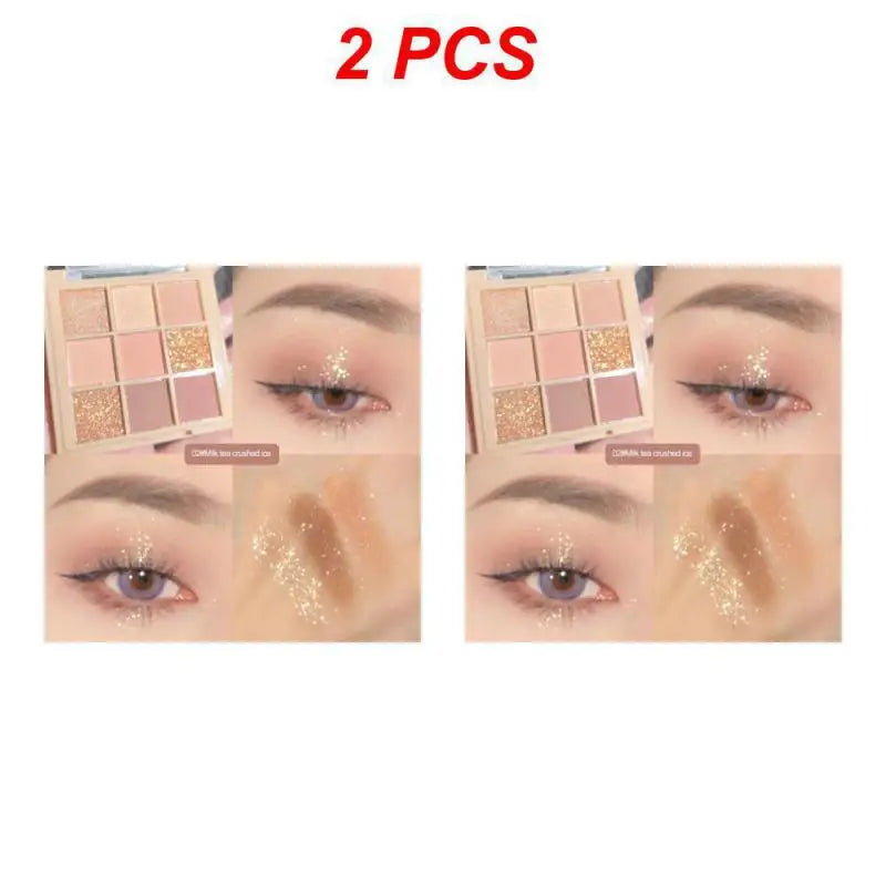 1/2pcs neue neun farbige Lidschatten-Palette Netz rot Live Earth Farbe perlmutt matt Make-up-Sets Maquill age Beauty & Health