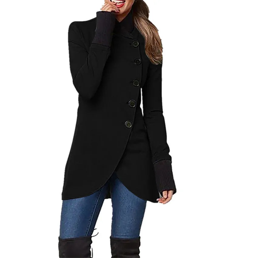 Frau Mantel Top herbst/winter Einfarbig Einreiher Spleißen Langarm Jacke Frau Mantel Dropshipping LDMJW0833