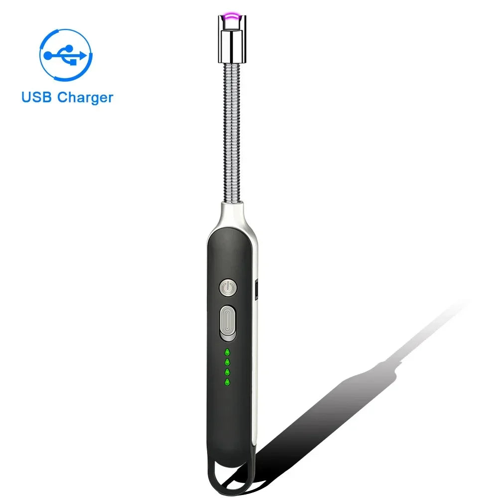 NEUE USB wiederaufladbare tragbare küche kerze leichter winddicht LED plasma arc flammenlose leichter zigarette zubehör männer geschenk