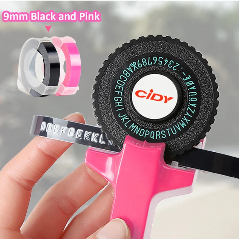 C101 3D-Prägung Schreibmaschine Etikettiermaschine Manueller Etikettierer Kompatible Dymo Druckeretiketten für Dymo 1296 Etikettenherstellung