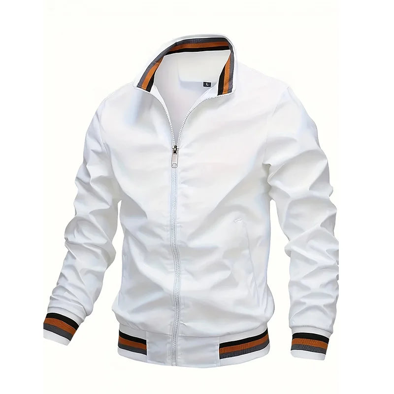Herren Jacken Herbst und Winter Stehkragen Casual Reißverschluss Jacke Outdoor Sport Mantel Windjacke Jacke Männer Bomber Übergroße