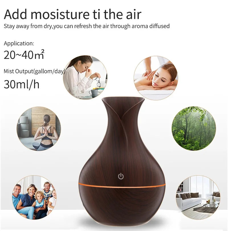 200ml ätherisches Öl Diffusor Luftbe feuchter USB Mist Maker Mini Luftbe feuchter mit buntem Licht für Home Car Wassers prüh gerät
